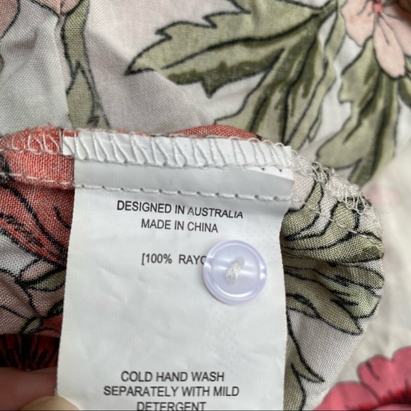 SOLD Label of Love Floral Mini V-neck Dress Size XL Tropical Summer Coastal - Picture 10 of 10